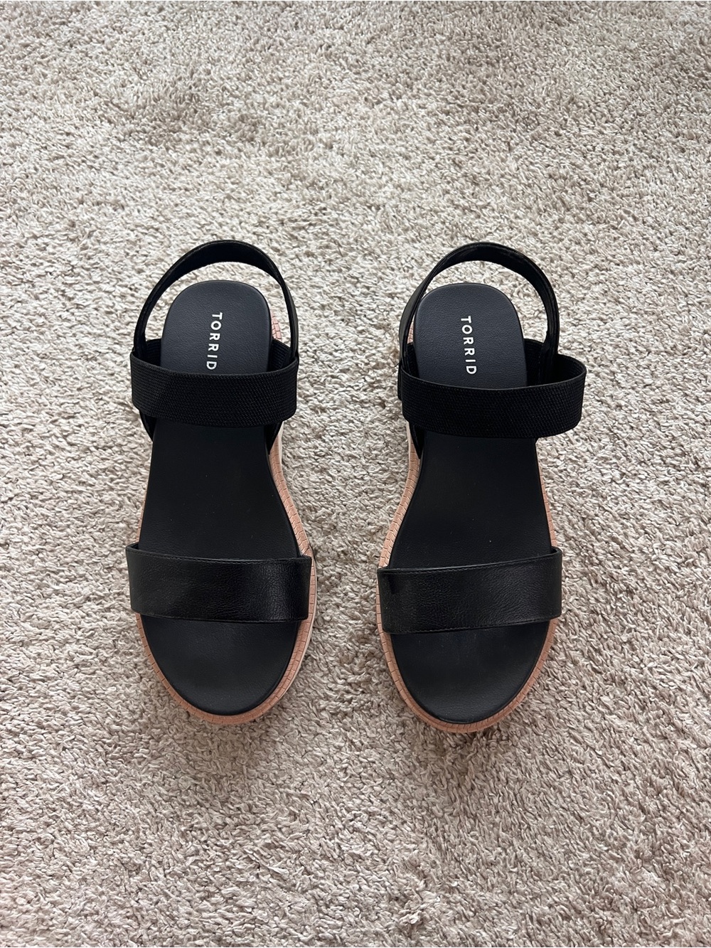 torrid Black Dual-Strap Slingback Platform Sandals